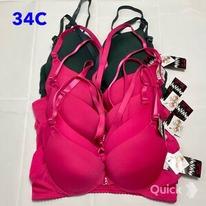 34C - NWT 6-pk Racer Back Contour Bras